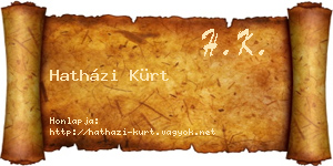 Hatházi Kürt névjegykártya
